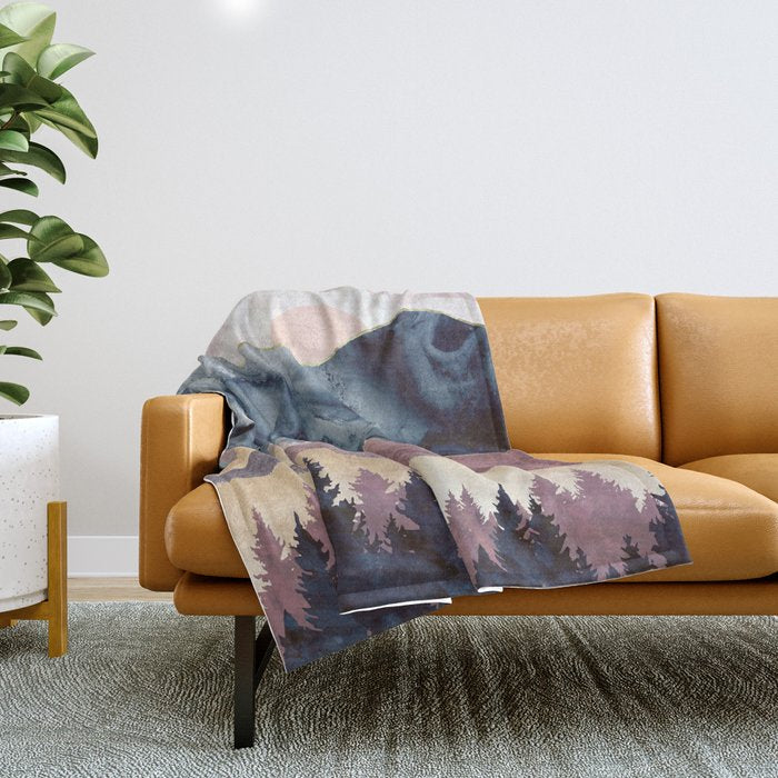Mauve Vista Throw Blanket Gallery Image 1