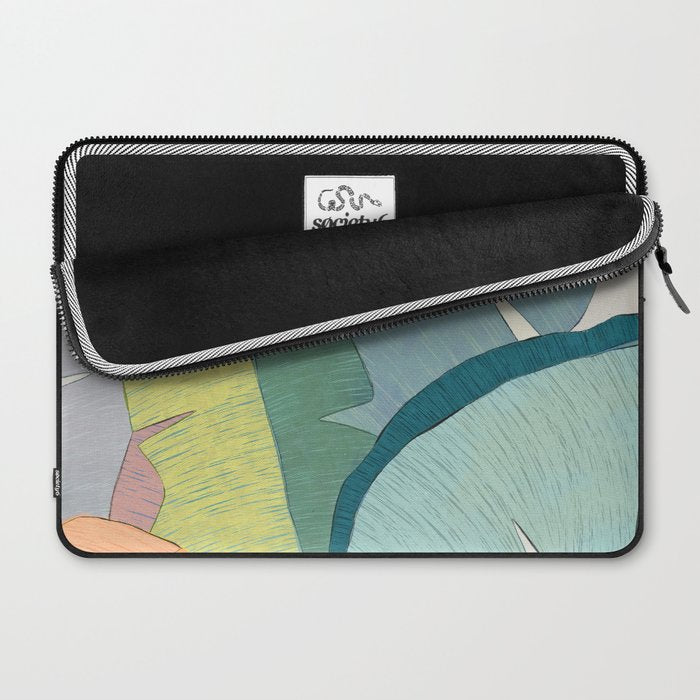 Banana leaves pastel colors Laptop Sleeve Gallery Image 2