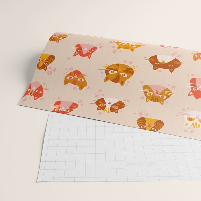 Cat Faces Collection - Retro Wrapping Paper Gallery Image 2