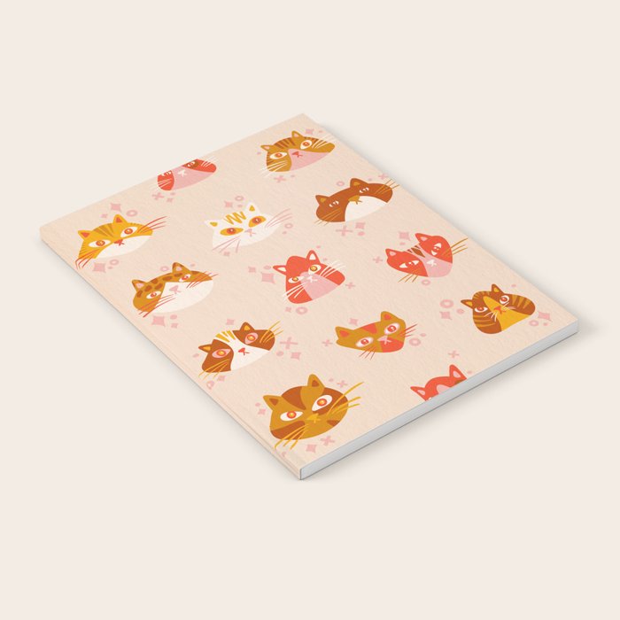Cat Faces Collection - Retro Notebook Gallery Image 1