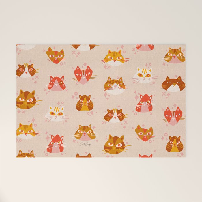 Cat Faces Collection - Retro Welcome Mat Gallery Image 1