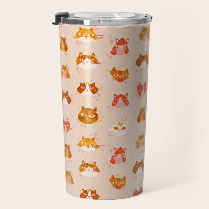 Cat Faces Collection - Retro Travel Mug Gallery Image 3