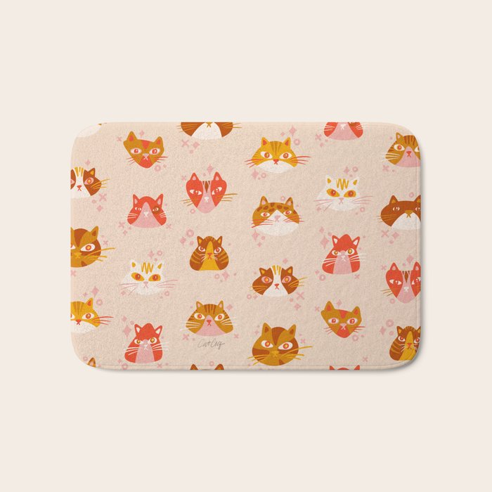 Cat Faces Collection - Retro Bath Mat Gallery Image 1