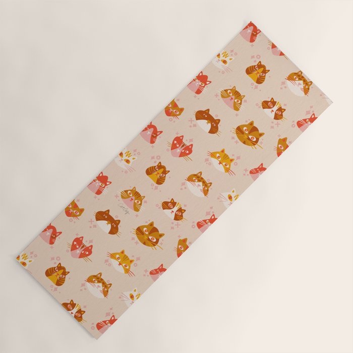 Cat Faces Collection - Retro Yoga Mat Gallery Image 1