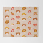 Cat Faces Collection - Retro Throw Blanket Gallery Image 2