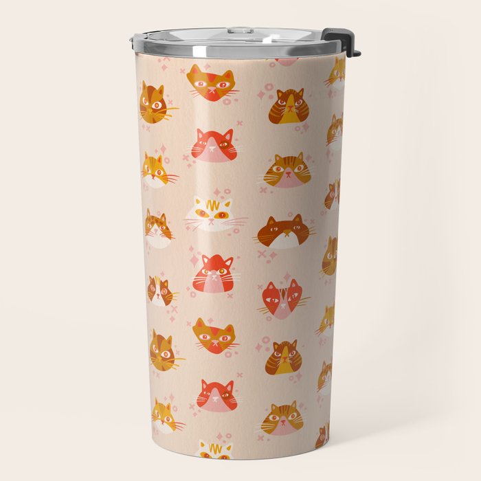 Cat Faces Collection - Retro Travel Mug Gallery Image 2