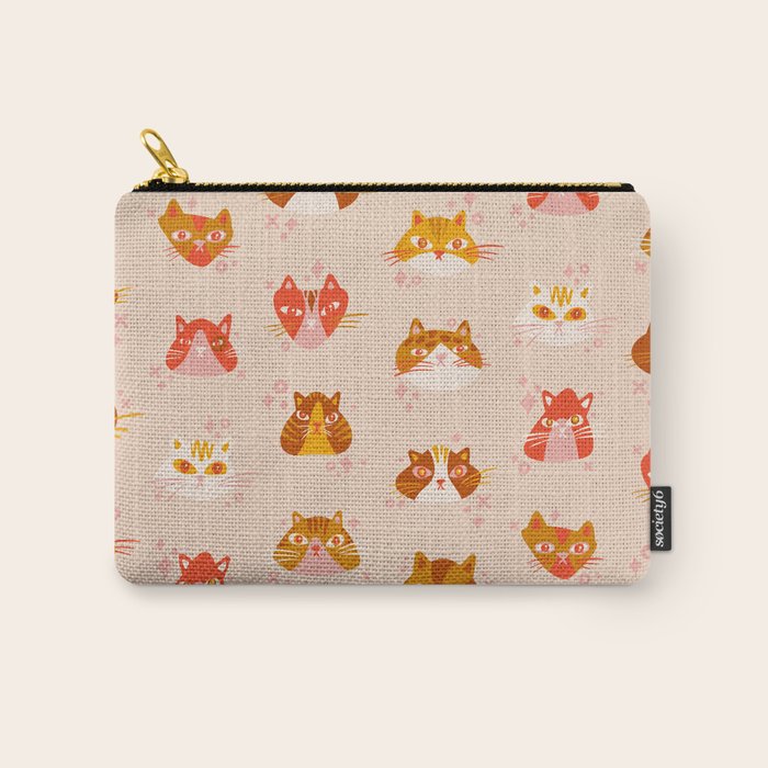 Cat Faces Collection - Retro Carry All Pouch Gallery Image 1