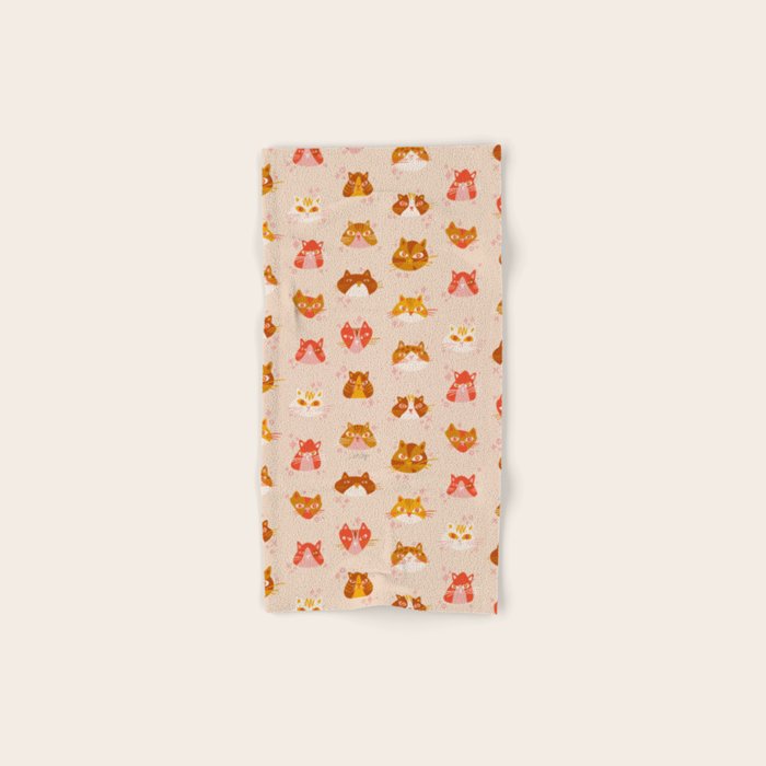 Cat Faces Collection - Retro Bath Towel Gallery Image 1