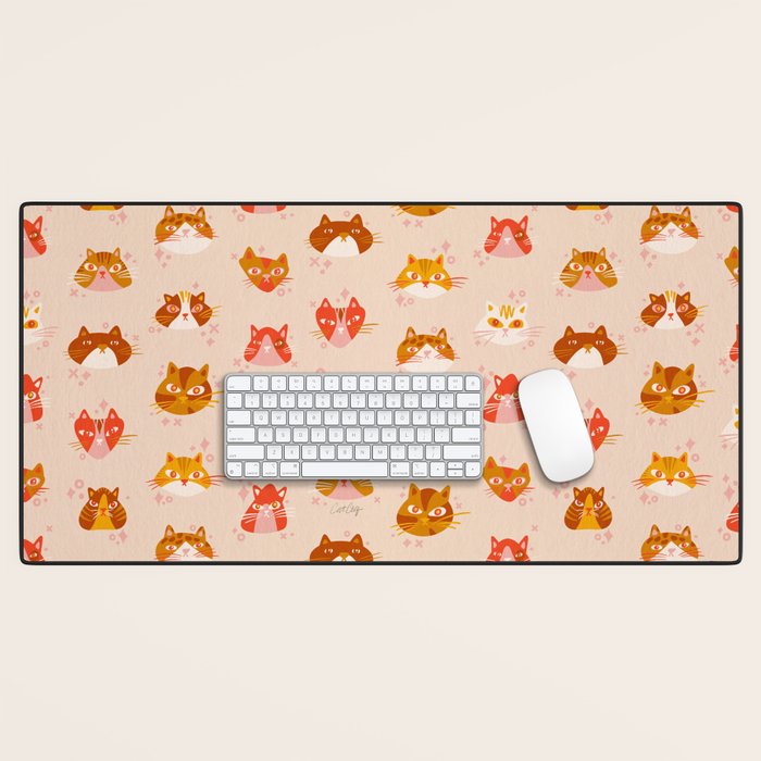 Cat Faces Collection - Retro Desk Mat Gallery Image 1