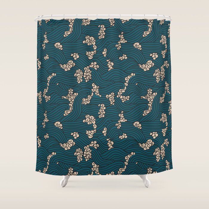 BENGAL CORA WAVE Shower Curtain Gallery Image 1