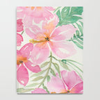 Tropical Pink Hibiscus Watercolor Flowers Notebook Gallery Image 4