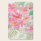 Tropical Pink Hibiscus Watercolor Flowers Cutting Board Gallery Image 1
