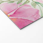 Tropical Pink Hibiscus Watercolor Flowers Welcome Mat Gallery Image 2