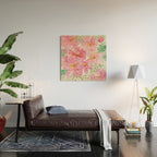 Tropical Pink Hibiscus Watercolor Flowers Wood Wall Art Gallery Image 2