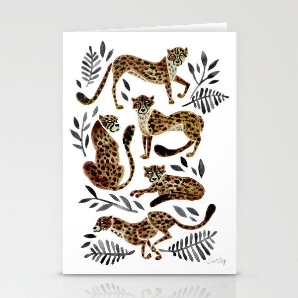 Cheetah Collection - Mocha & Black Palette Stationery Card Gallery Image 1