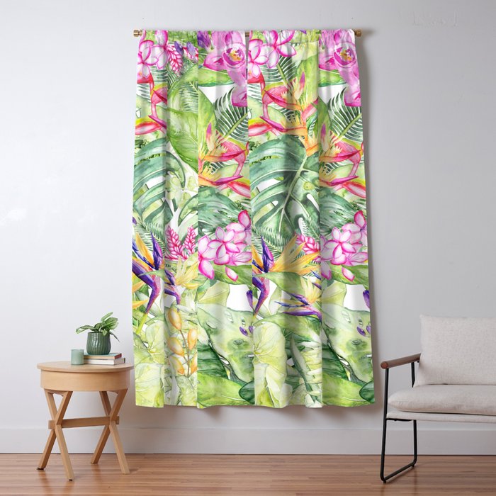Tropical Garden 2 Window Curtain Gallery Image 1