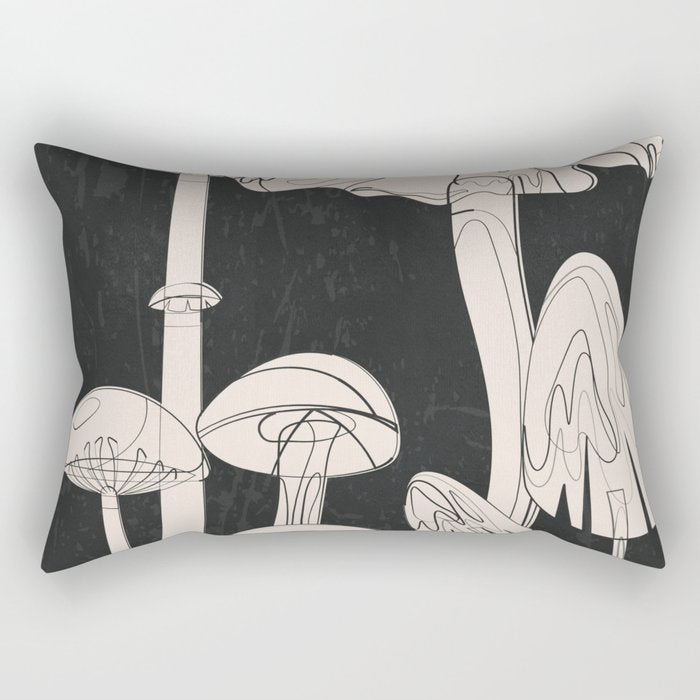 Abstract Mushrooms 7 Rectangular Pillow Gallery Image 1