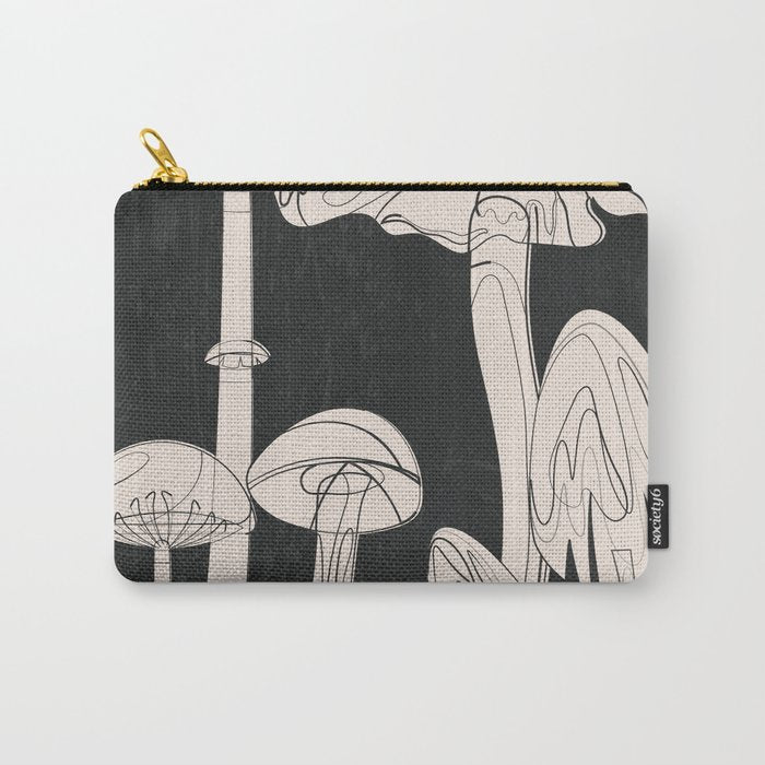 Abstract Mushrooms 7 Carry All Pouch Gallery Image 1