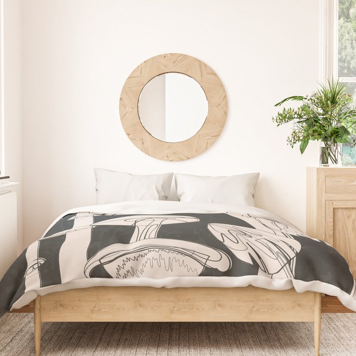 Abstract Mushrooms 7 Duvet Cover Gallery Image 3