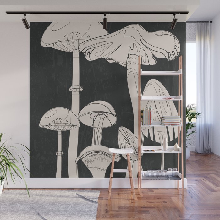Abstract Mushrooms 7 Wall Mural Gallery Image 1