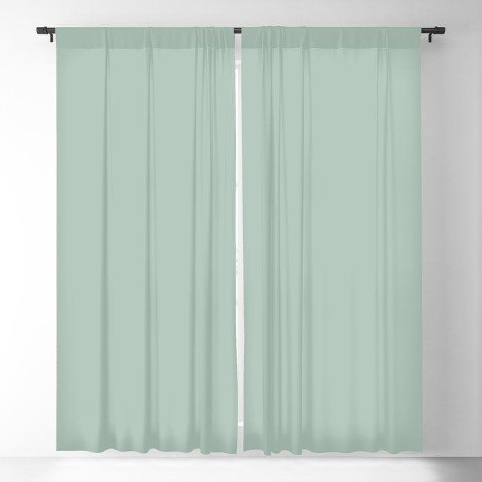 Light Celadon Blue Green Teal Mint Soft Pastel Solid Color Window Curtain Gallery Image 5
