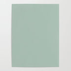 Light Celadon Blue Green Teal Mint Soft Pastel Solid Color Poster Gallery Image 4