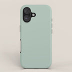Light Celadon Blue Green Teal Mint Soft Pastel Solid Color iPhone Case Gallery Image 1