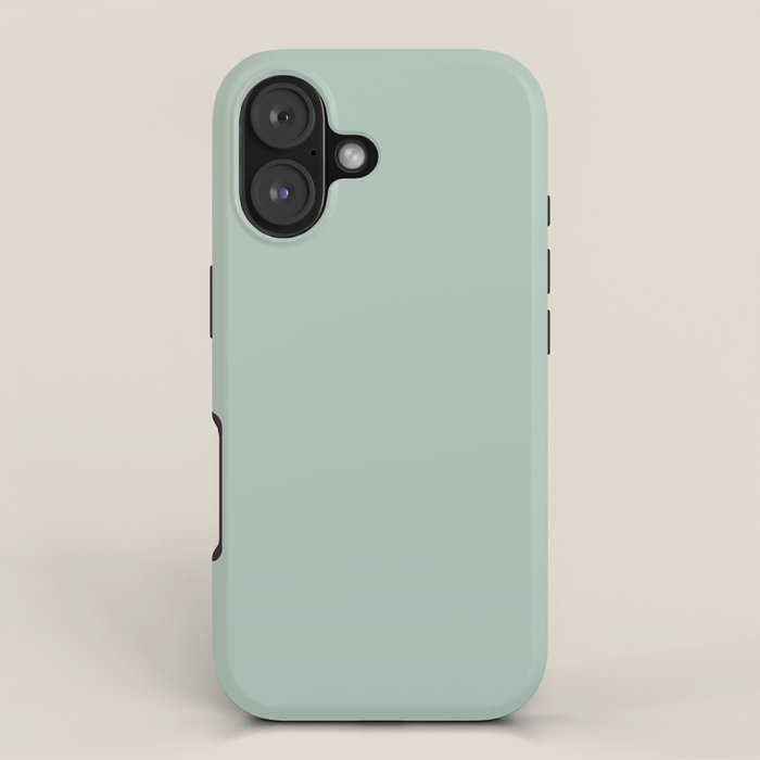 Light Celadon Blue Green Teal Mint Soft Pastel Solid Color iPhone Case Gallery Image 1