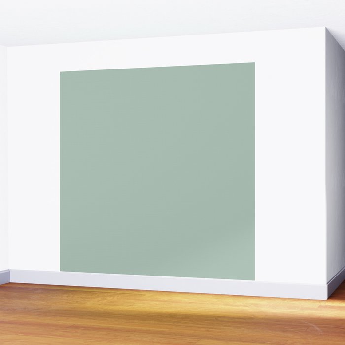 Light Celadon Blue Green Teal Mint Soft Pastel Solid Color Wall Mural Gallery Image 2