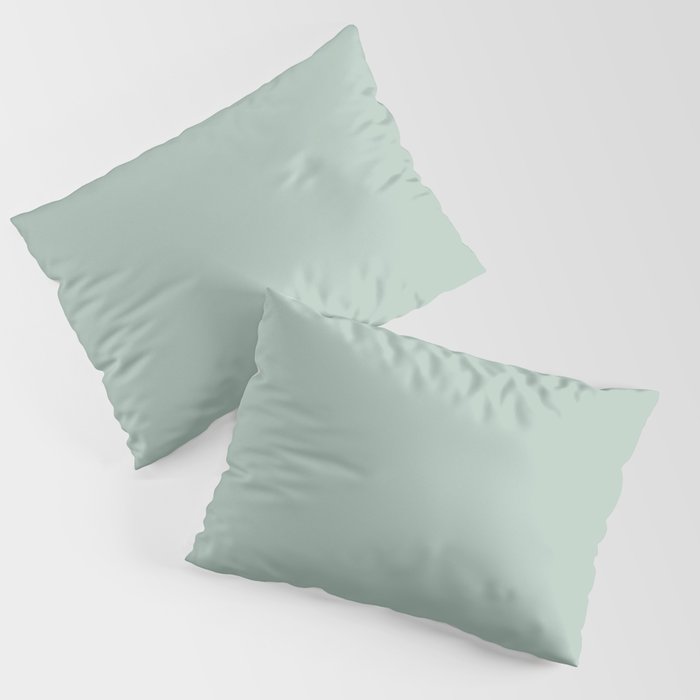 Light Celadon Blue Green Teal Mint Soft Pastel Solid Color Pillow Sham Gallery Image 3