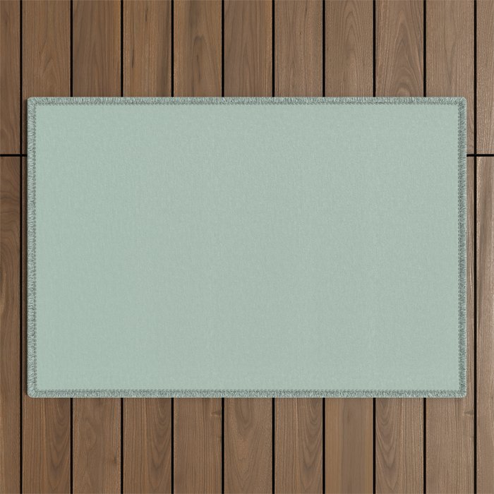 Light Celadon Blue Green Teal Mint Soft Pastel Solid Color Outdoor Rug Gallery Image 1