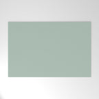 Light Celadon Blue Green Teal Mint Soft Pastel Solid Color Welcome Mat Gallery Image 1