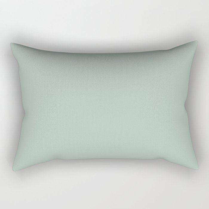 Light Celadon Blue Green Teal Mint Soft Pastel Solid Color Rectangular Pillow Gallery Image 1