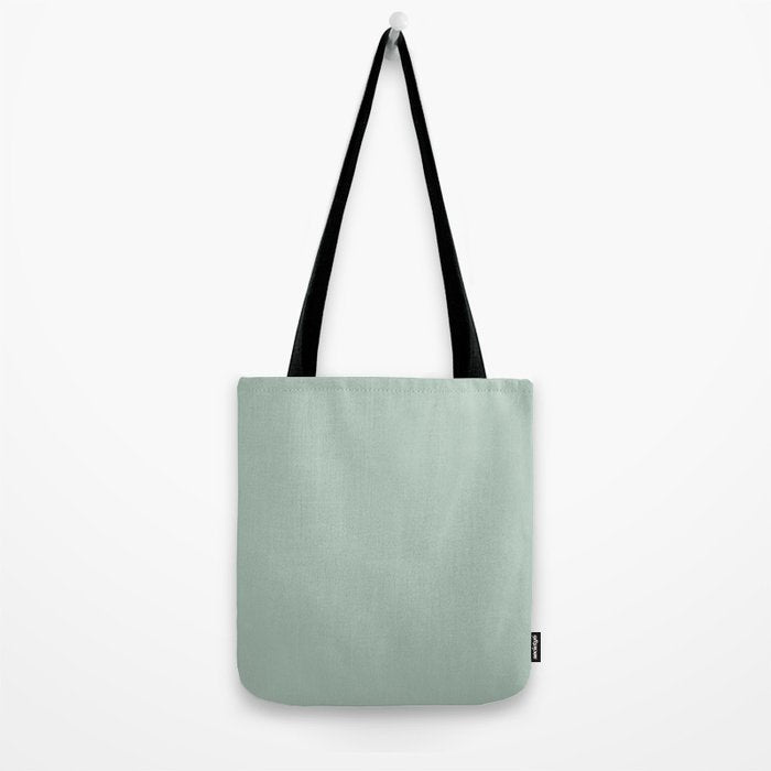 Light Celadon Blue Green Teal Mint Soft Pastel Solid Color Tote Bag Gallery Image 2