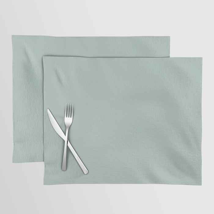 Light Celadon Blue Green Teal Mint Soft Pastel Solid Color Placemat Gallery Image 1