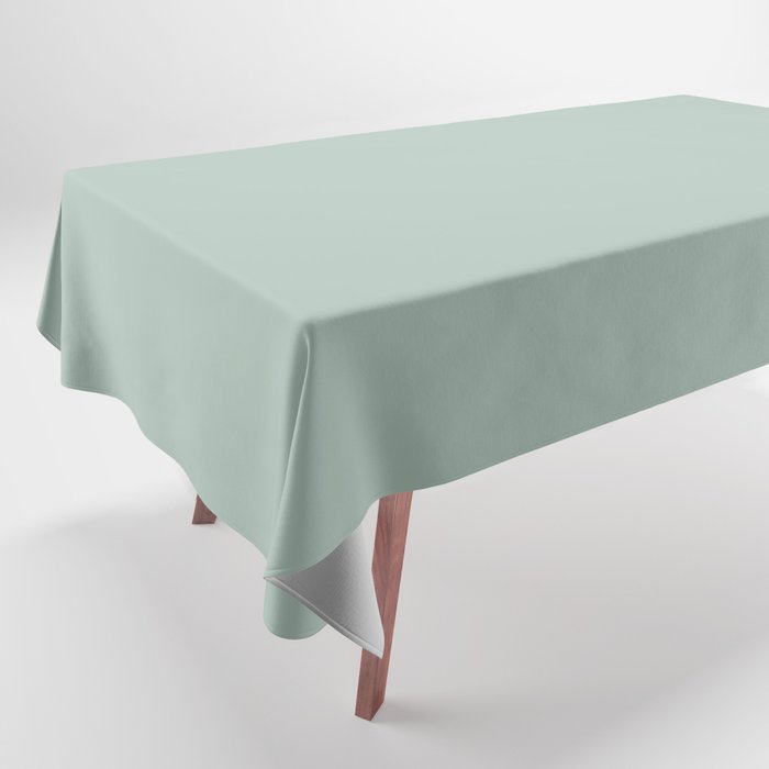 Light Celadon Blue Green Teal Mint Soft Pastel Solid Color Tablecloth Gallery Image 1