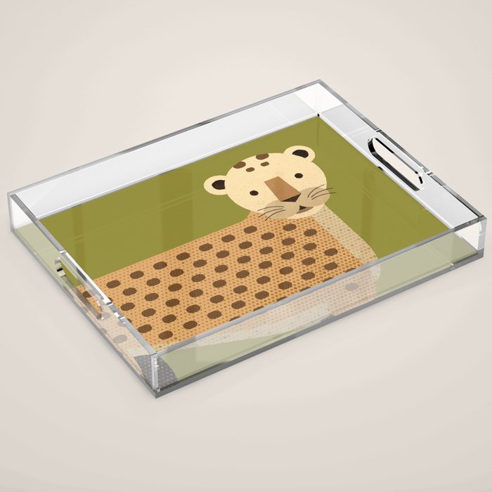 Whimsy Leopard Acrylic Tray Gallery Image 1