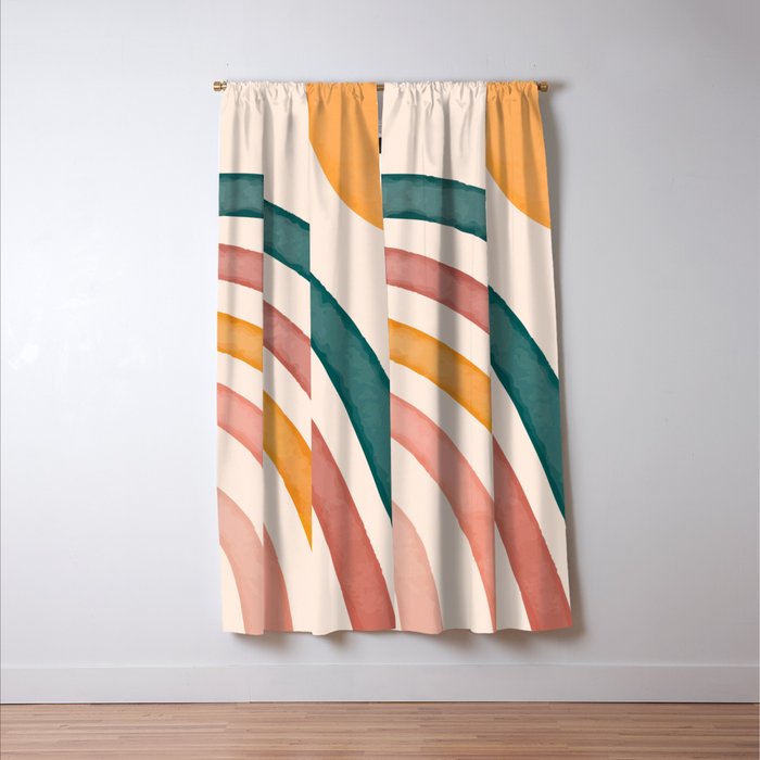 Abstract Colors of the Rainbow Window Curtain Gallery Image 3