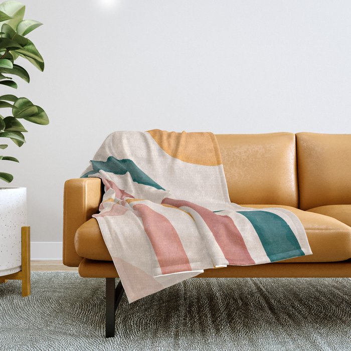 Abstract Colors of the Rainbow Throw Blanket Gallery Image 1