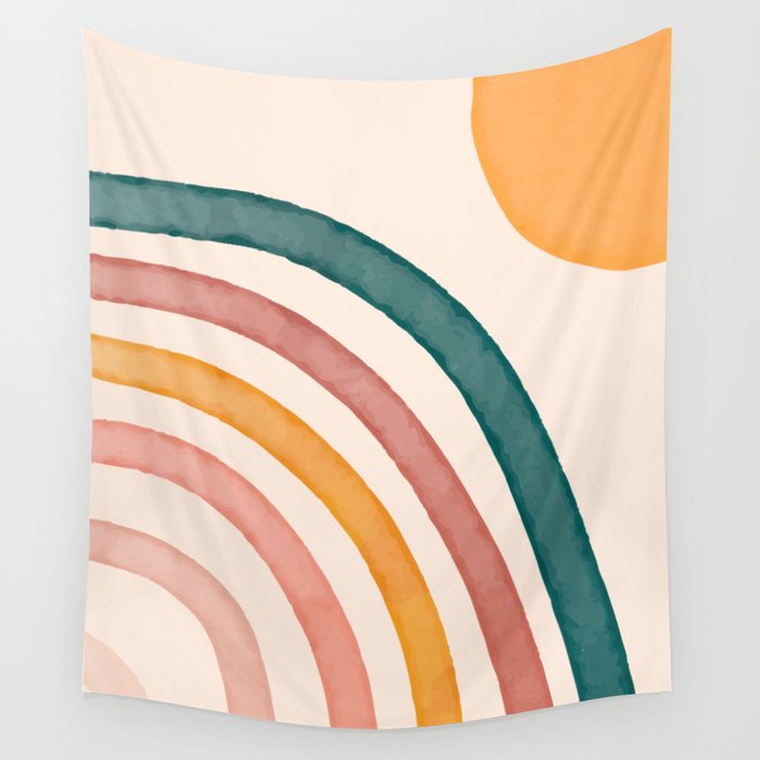 Abstract Colors of the Rainbow Wall Tapestry Gallery Image 1