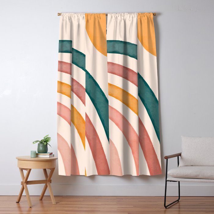 Abstract Colors of the Rainbow Window Curtain Gallery Image 5
