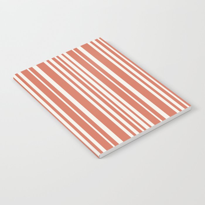 Classic Stripes XLVII - Brick Red Notebook Gallery Image 2