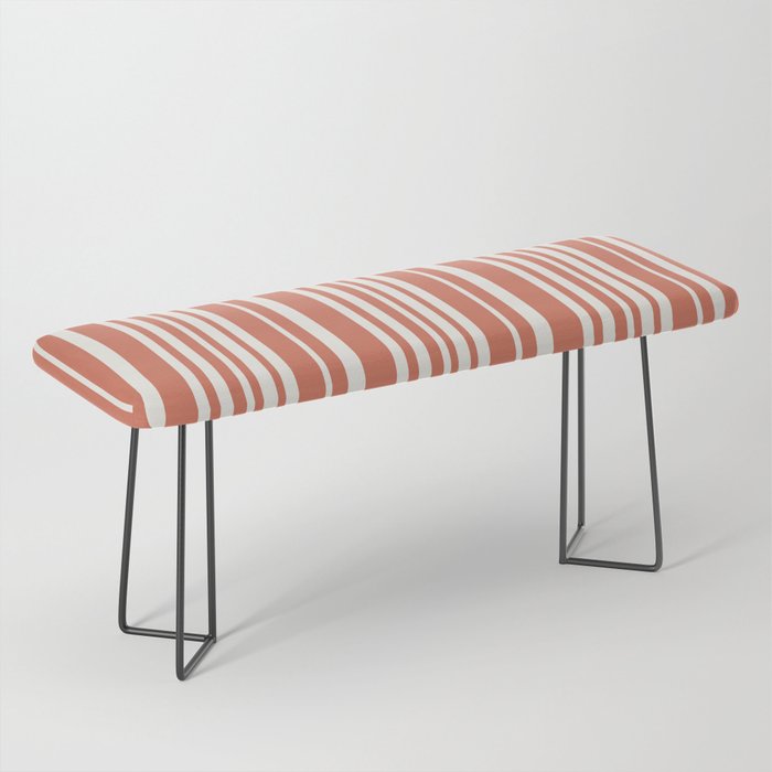 Classic Stripes XLVII - Brick Red Bench Gallery Image 1