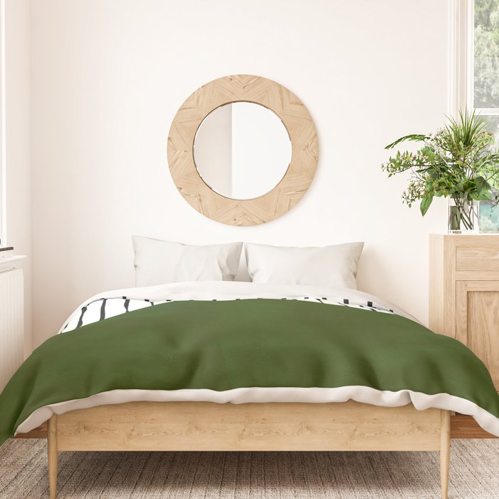 lines and wave (green) Duvet Cover Gallery Image 3