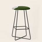 lines and wave (green) Stool Gallery Image 1