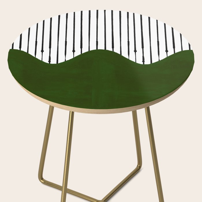 lines and wave (green) Side Table Gallery Image 2