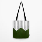 lines and wave (green) Tote Bag Gallery Image 2