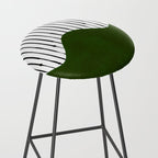 lines and wave (green) Stool Gallery Image 2