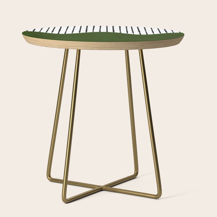 lines and wave (green) Side Table Gallery Image 1