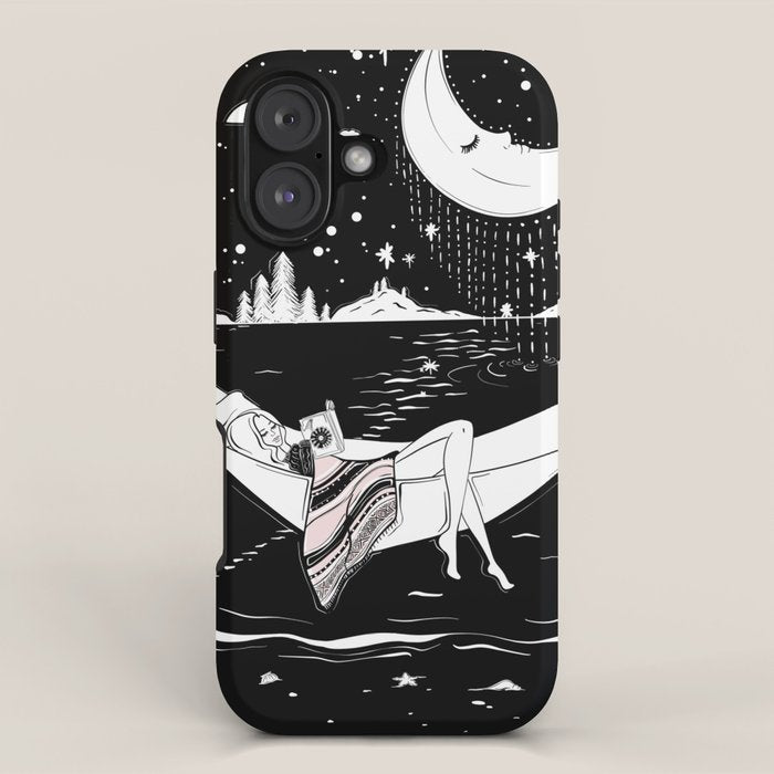 Reading in the Moonlight iPhone Case Gallery Image 1